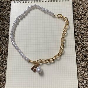 Cute Pearl And Golf Chain Necklace